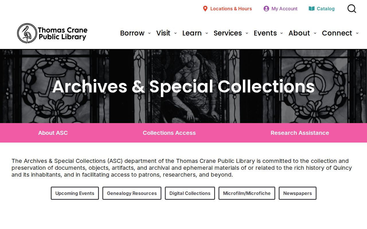 Quincy city directory archive access at Thomas Crane Archives and Special Collections
