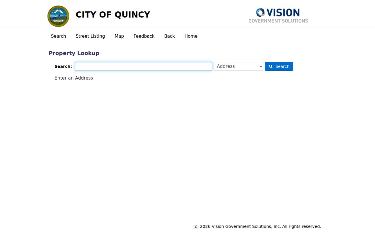 Quincy residents directory assessor property search